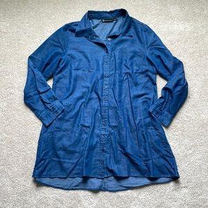 New York and Company dress/long shirt Jean Blouse - Like New Condition